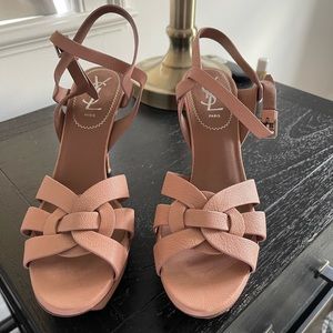 YSL tribute sandals.